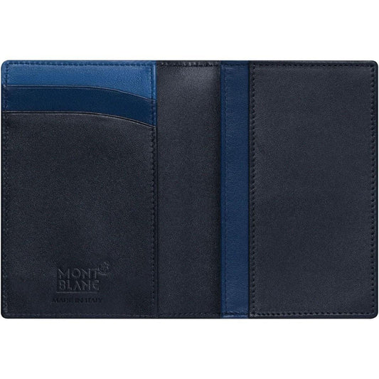 Montblanc porta biglietti da visita con soffietto Meisterstück blu 126211