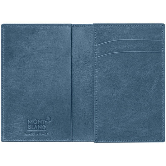 Montblanc porta biglietti da visita Meisterstuck nero azzurro 118305