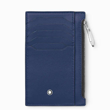 Montblanc Meisterstück 8cc Zip Around Card Holder Blue 131698 
