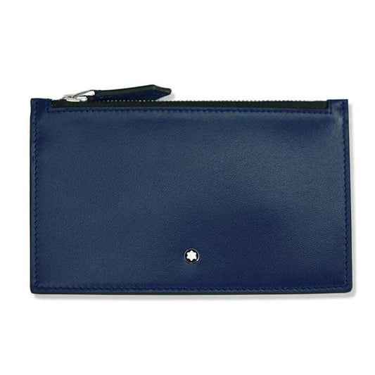 Montblanc porta carte con cerniera Meisterstück blu 130453