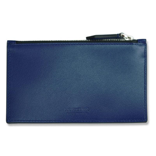 Montblanc porta carte con cerniera Meisterstück blu 130453