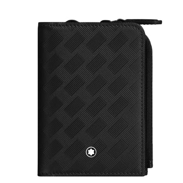 Montblanc Extreme 3.0 3-Cell Credit Card Holder with Zip, Black 129980 