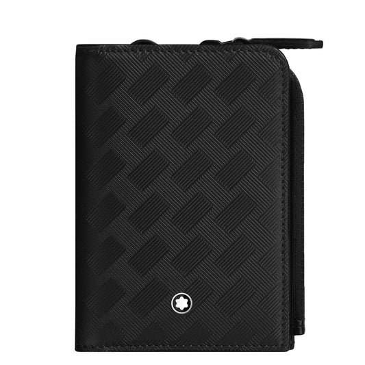 Montblanc porta carte di credito 3 scomparti con cerniera Montblanc Extreme 3.0 nero 129980