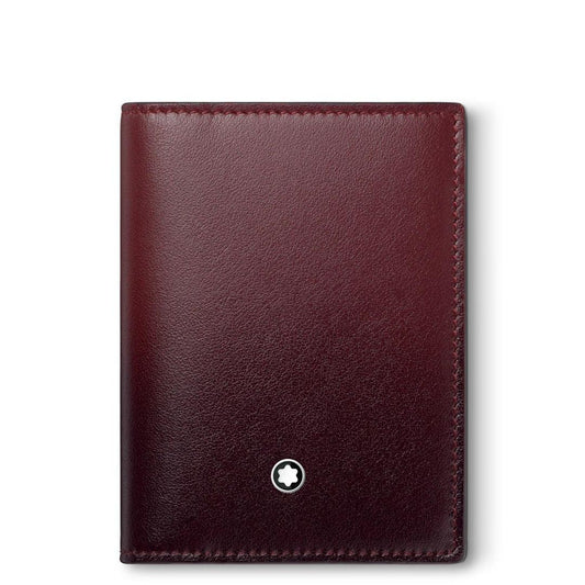 Montblanc porta carte di credito 4 scomparti Meisterstück bordeaux 131683
