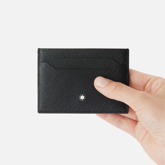 Montblanc porta carte di credito 5 scomparti Montblanc Sartorial nero 130324