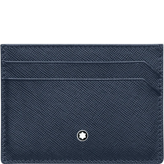 Montblanc porta carte di credito tascabile 5 scomparti Montblanc Sartorial blu 128596