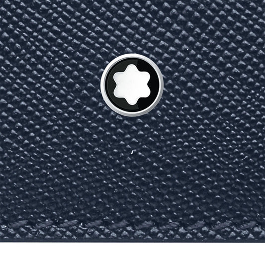Montblanc porta carte di credito tascabile 5 scomparti Montblanc Sartorial blu 128596