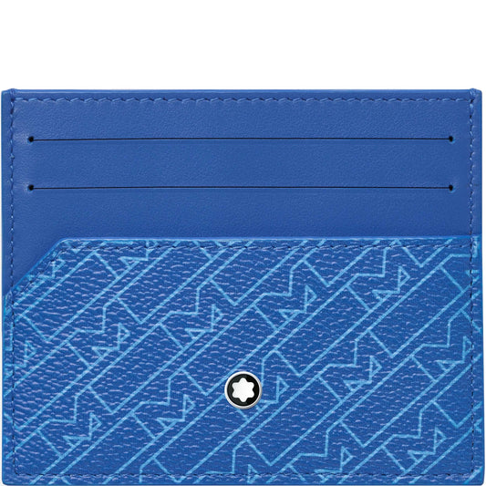 Montblanc porta carte di credito tascabile 6 scomparti Montblanc M_Gram 4810 azzurro 128633