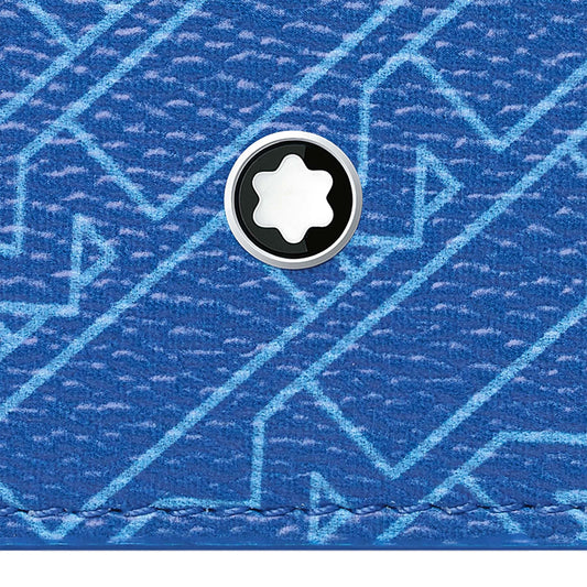 Montblanc porta carte di credito tascabile 6 scomparti Montblanc M_Gram 4810 azzurro 128633