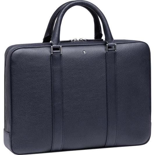 Montblanc porta documenti sottile Meisterstuck Soft Grain blu 116733