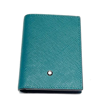 Montblanc portacarte di credito 4CC Sartorial Fern Blue 131726