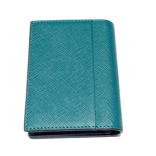 Montblanc portacarte di credito 4CC Sartorial Fern Blue 131726