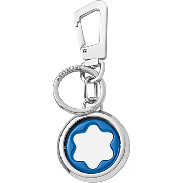 Montblanc portachiavi con emblema girevole Meisterstück blu 128743