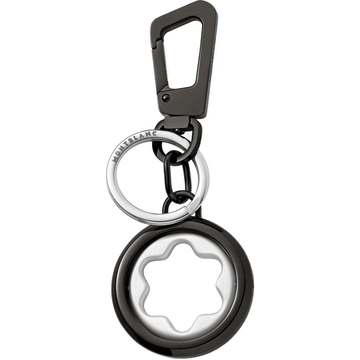 Montblanc portachiavi con emblema girevole Meisterstück grigio finitura rutenio 128744