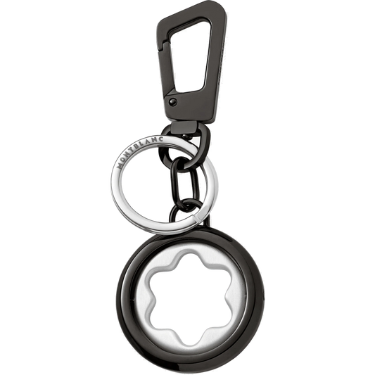 Montblanc portachiavi con emblema girevole Meisterstück grigio finitura rutenio 128744