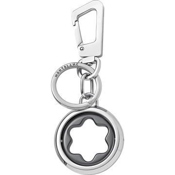 Montblanc portachiavi con emblema girevole Meisterstück grigio scuro 128747