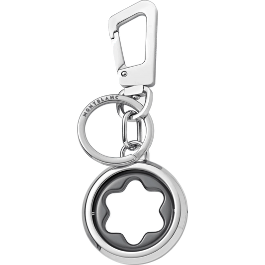 Montblanc portachiavi con emblema girevole Meisterstück grigio scuro 128747