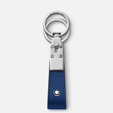 Montblanc portachiavi con passante Montblanc Sartorial blu 130817