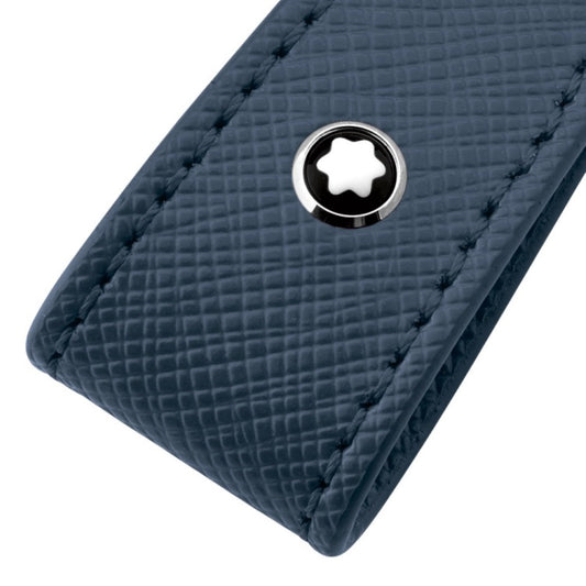 Montblanc portachiavi con passante Sartorial blu indaco 114629