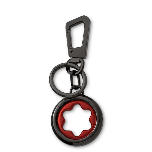 Montblanc portachiavi Spinning Emblem Bk/Rd 131107