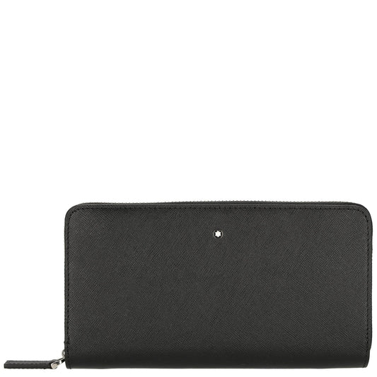 Montblanc portafoglio 12 scomparti con cerniera Sartorial nero 124190