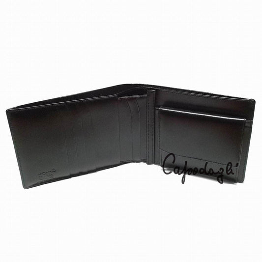 Montblanc portafoglio 4 scomparti con porta documento di identità Meisterstück nero 6179