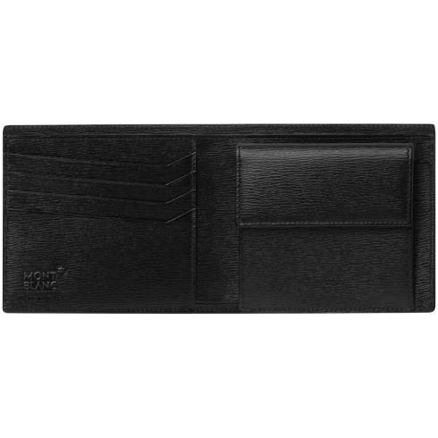 Montblanc portafoglio 4 scomparti con portamonete 4810 Westside nero 114693