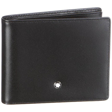 Montblanc portafoglio 6 scomparti con 2 tasche trasparenti Meisterstück nero 16354