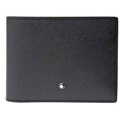 Montblanc portafoglio 6 scomparti con 2 tasche trasparenti Sartorial nero 113220