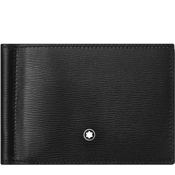 Montblanc portafoglio 6 scomparti Meisterstück 4810 nero con fermasoldi 129245