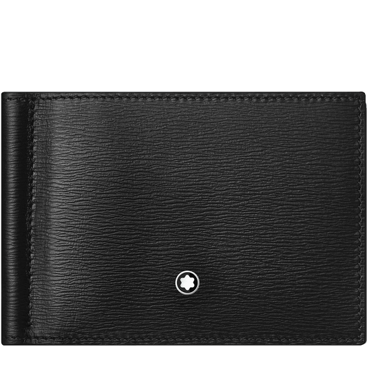 Montblanc portafoglio 6 scomparti Meisterstück 4810 nero con fermasoldi 129245