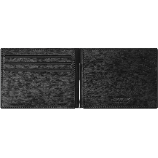 Montblanc portafoglio 6 scomparti Meisterstück 4810 nero con fermasoldi 129245