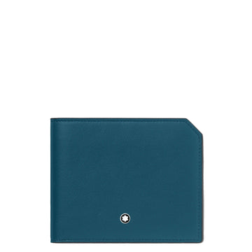 Montblanc portafoglio 6 scomparti Meisterstück Selection Soft ottanio 131242