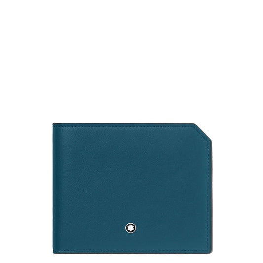 Montblanc portafoglio 6 scomparti Meisterstück Selection Soft ottanio 131242