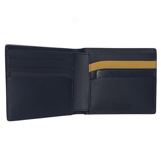 Montblanc portafoglio 6 scomparti Meisterstück Soft Grain nero/giallo 127325