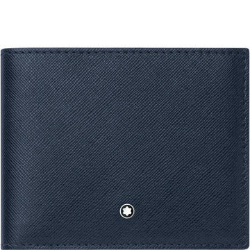 Montblanc portafoglio 6 scomparti Montblanc Sartorial blu 128585