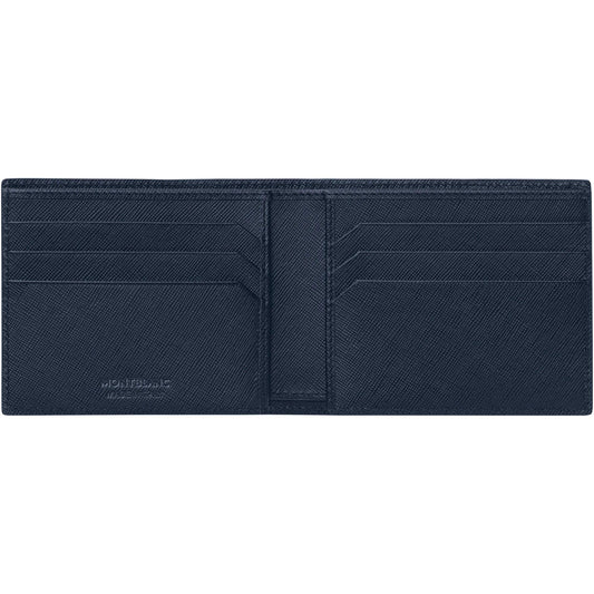 Montblanc portafoglio 6 scomparti Montblanc Sartorial blu 128585