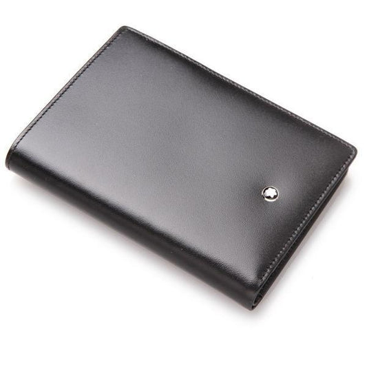 Montblanc portafoglio 7 scomparti e porta documento d'identità Meisterstück nero 35798