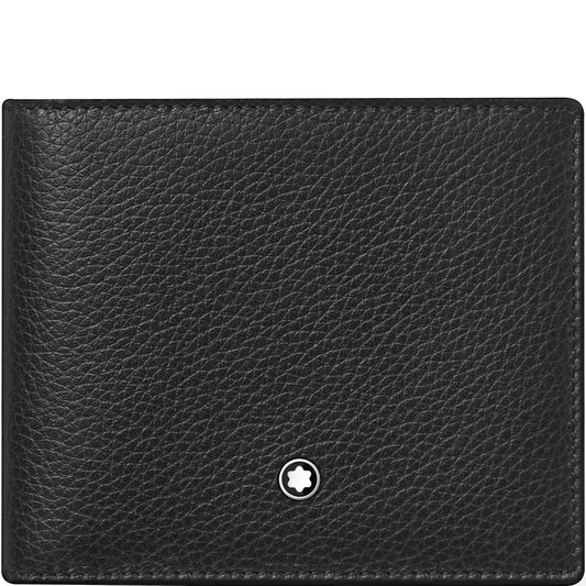 Montblanc portafoglio a 6 scomparti Meisterstück Soft Grain nero 126250