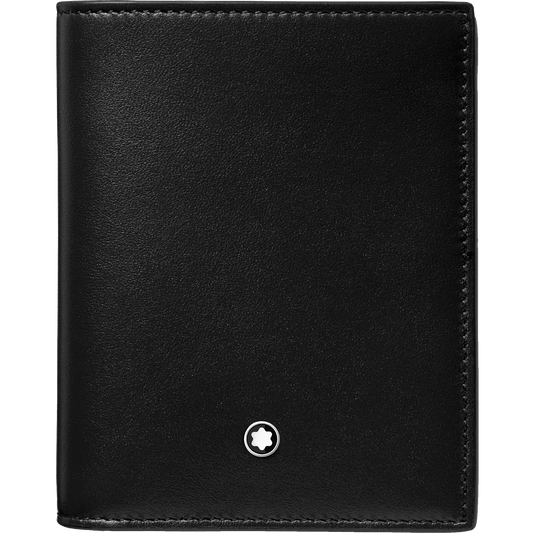 Montblanc portafoglio compatto 6 scomparti Meisterstück nero 129677