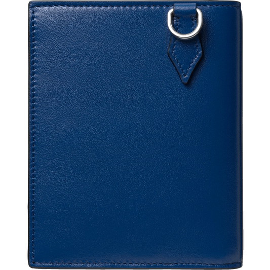 Montblanc portafoglio compatto 6 scomparti Meisterstück nero/blu 129678