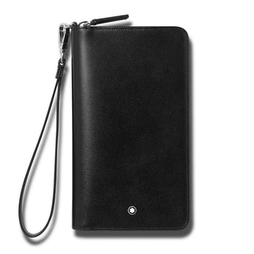 Montblanc portafoglio da viaggio compatto Meisterstück nero 126218