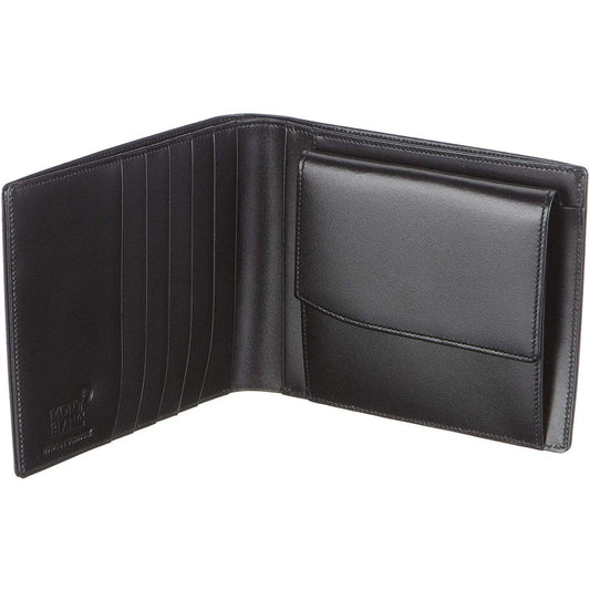Montblanc portafoglio grande 5 scomparti con portamonete Meisterstück nero 14103