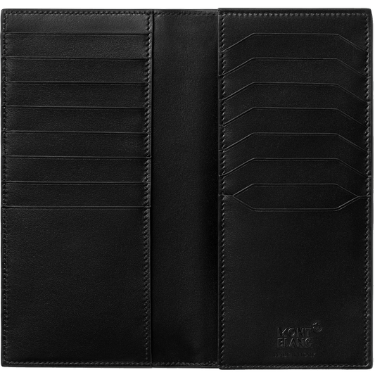 Montblanc portafoglio lungo 15 scomparti Meisterstück nero/blu 129681