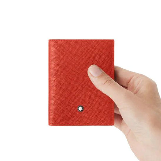 Montblanc portafoglio mini 4 scomparti Sartorial corallo 198229