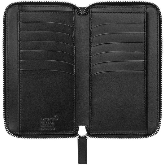 Montblanc portafoglio verticale 12 scomparti con cerniera piccolo Meisterstück nero 118304