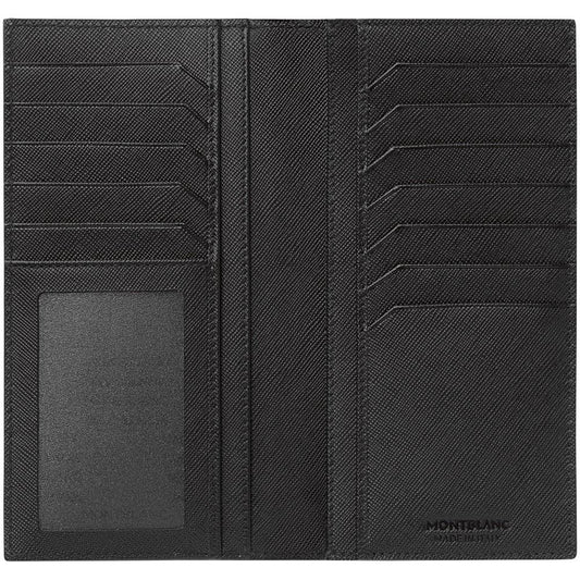 Montblanc portafoglio verticale 12 scomparti con tasca a vista Sartorial nero 113207
