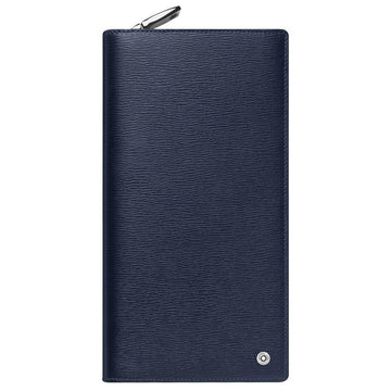Montblanc portafoglio verticale 13 scomparti con cerniera 4810 Westside blu 118658
