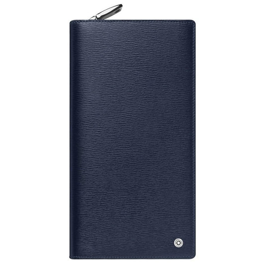 Montblanc portafoglio verticale 13 scomparti con cerniera 4810 Westside blu 118658