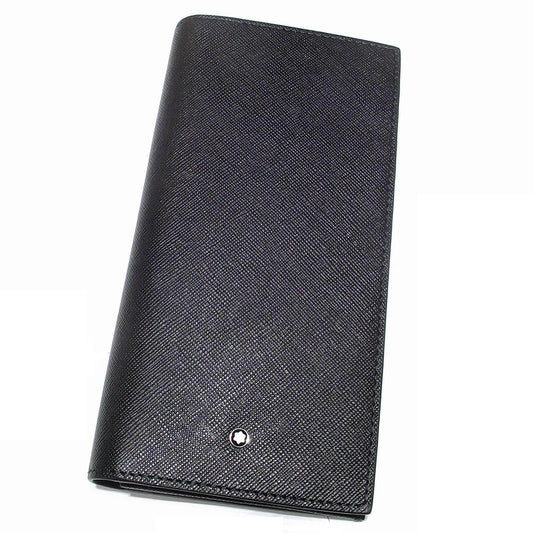Montblanc portafoglio verticale 6 scomparti con cerniera Sartorial nero 113219